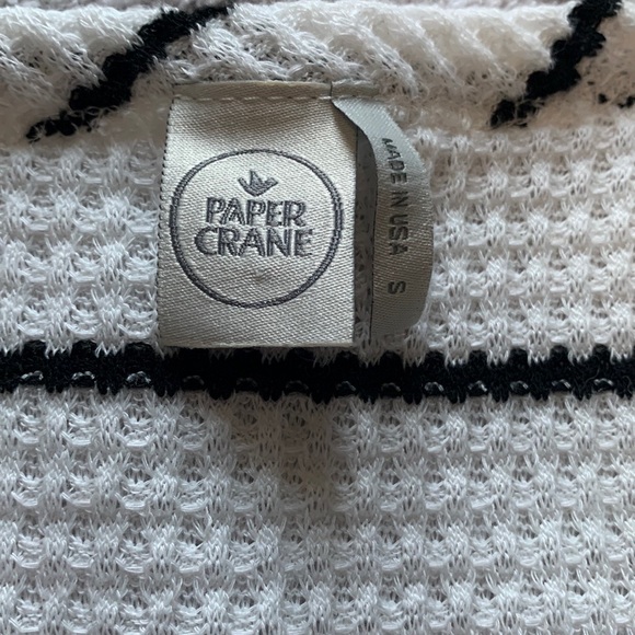 Paper Crane Soft Knitted White Tank Top with Black Stripes US Size Small - Picture 5 of 5